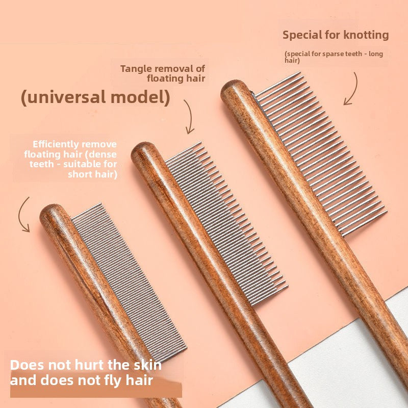 Peigne en bois massif pour animaux