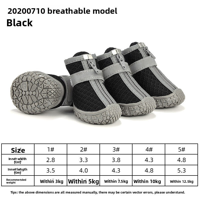 Chaussures pour chiens respirantes, antidérapantes et résistantes