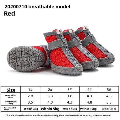 Chaussures pour chiens respirantes, antidérapantes et résistantes