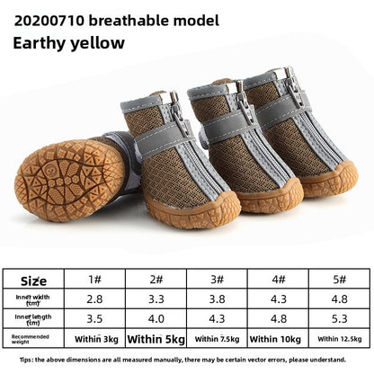 Chaussures pour chiens respirantes, antidérapantes et résistantes