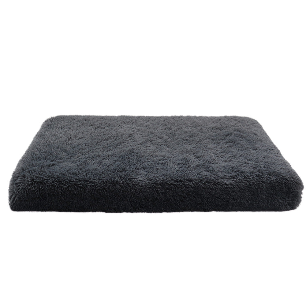 Niche carrée en peluche pour animaux