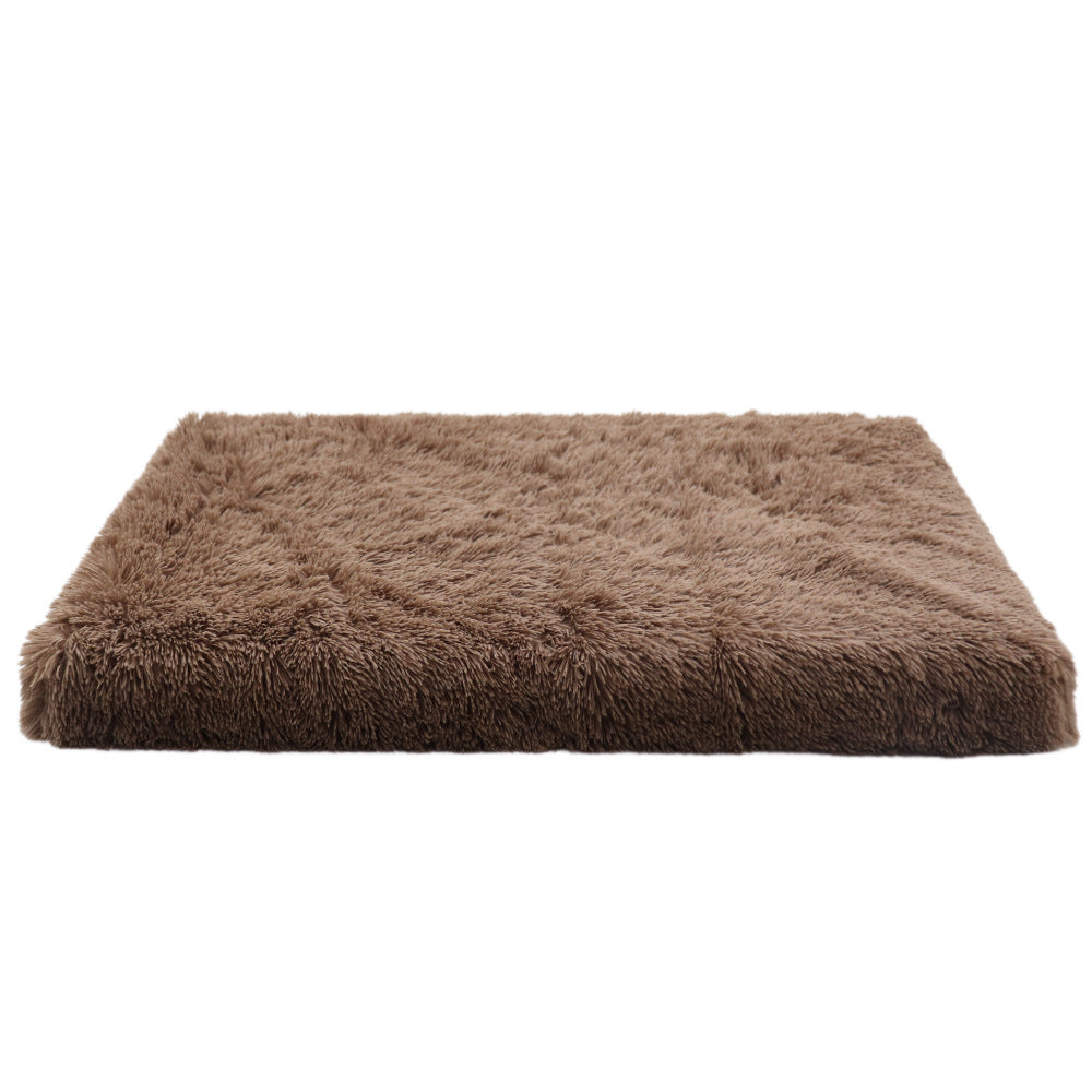 Niche carrée en peluche pour animaux